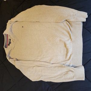 Beige Tommy Hilfiger Men's Crewneck - Large